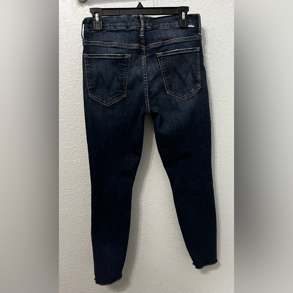 MOTHER high wasted, looker ankle fray jeans, size 30.